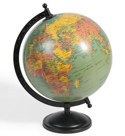 globo terraqeo azul